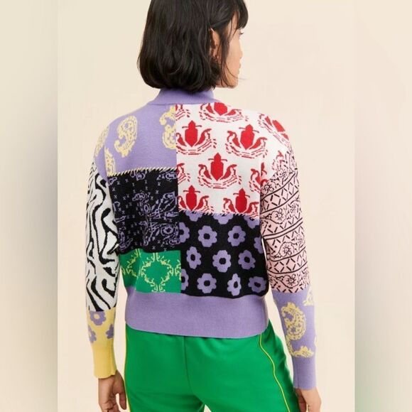 💜 Bb Dakota 💜 by Steve Madden Womens
Colorblock Print Mock Turtleneck Sweater - Picture 14 of 14